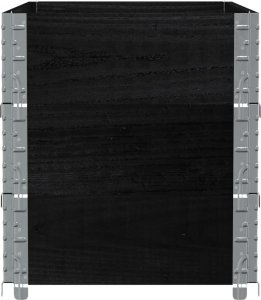 vidaXL Donica ogrodowa, czarna 100x50 cm, lite drewno sosnowe 4
