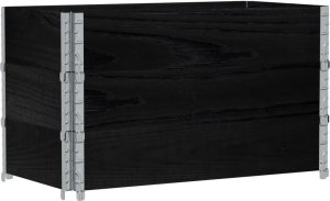 vidaXL Donica ogrodowa, czarna 100x50 cm, lite drewno sosnowe 5