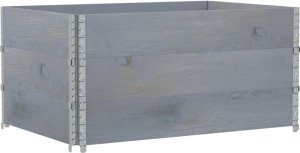 vidaXL Donica ogrodowa, szara, 120x80 cm, lite drewno sosnowe 2