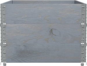 vidaXL Donica ogrodowa, szara, 120x80 cm, lite drewno sosnowe 4