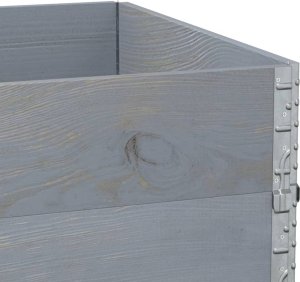 vidaXL Donica ogrodowa, szara, 120x80 cm, lite drewno sosnowe 7