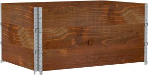 vidaXL Donica ogrodowa, brązowa, 120x80 cm, lite drewno sosnowe 2