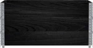 vidaXL Donica ogrodowa, czarna, 120x80 cm, lite drewno sosnowe 3