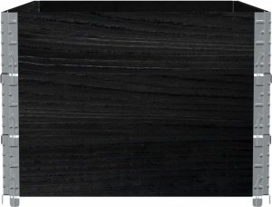 vidaXL Donica ogrodowa, czarna, 120x80 cm, lite drewno sosnowe 4