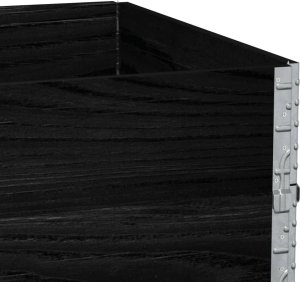 vidaXL Donica ogrodowa, czarna, 120x80 cm, lite drewno sosnowe 7