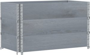 vidaXL Donica ogrodowa, szara, 100x50 cm, lite drewno sosnowe 2