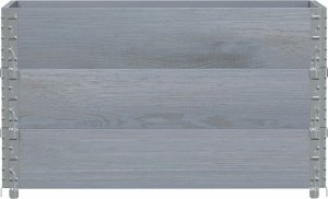 vidaXL Donica ogrodowa, szara, 100x50 cm, lite drewno sosnowe 3