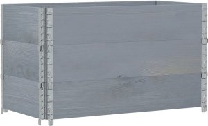 vidaXL Donica ogrodowa, szara, 100x50 cm, lite drewno sosnowe 5