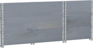 vidaXL Donica ogrodowa, szara, 100x50 cm, lite drewno sosnowe 6