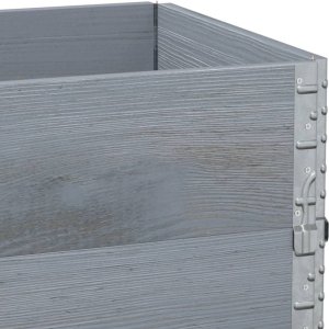 vidaXL Donica ogrodowa, szara, 100x50 cm, lite drewno sosnowe 7