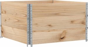 vidaXL Donica ogrodowa, 100x100 cm, lite drewno sosnowe 2