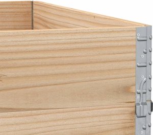 vidaXL Donica ogrodowa, 100x100 cm, lite drewno sosnowe 7