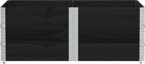 vidaXL Donica ogrodowa, czarna, 150x100 cm, lite drewno sosnowe 3