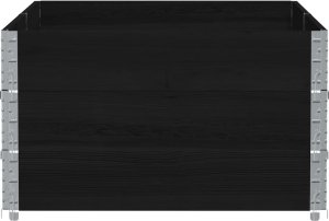 vidaXL Donica ogrodowa, czarna, 150x100 cm, lite drewno sosnowe 4