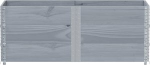 vidaXL Donica ogrodowa, szara, 150x50 cm, lite drewno sosnowe 3