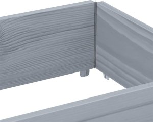 vidaXL Donica ogrodowa, szara, 150x50 cm, lite drewno sosnowe 7