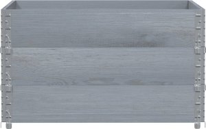 vidaXL Donica ogrodowa, szara, 100x100 cm, lite drewno sosnowe 3