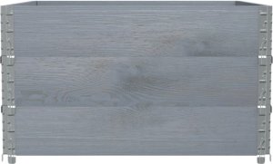 vidaXL Donica ogrodowa, szara, 100x100 cm, lite drewno sosnowe 4