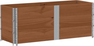 vidaXL Donica ogrodowa, brązowa, 150x50 cm, lite drewno sosnowe 2