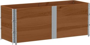 vidaXL Donica ogrodowa, brązowa, 150x50 cm, lite drewno sosnowe 5