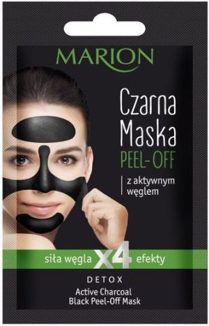 Marion Detox Aktywny Węgiel Maska czarna peel-off 6g 1