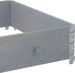 vidaXL Donica ogrodowa, szara, 120x80 cm, lite drewno sosnowe 7