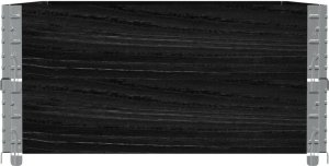 vidaXL Donica ogrodowa, czarna, 120x80 cm, lite drewno sosnowe 4