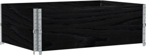 vidaXL Donica ogrodowa, czarna, 120x80 cm, lite drewno sosnowe 5