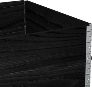 vidaXL Donica ogrodowa, czarna, 120x80 cm, lite drewno sosnowe 7