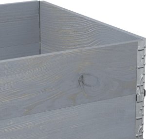 vidaXL Donica ogrodowa, szara, 120x80 cm, lite drewno sosnowe 7