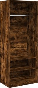 vidaXL Szafa, przydymiony dąb, 80x50x200 cm, materiał drewnopochodny 2