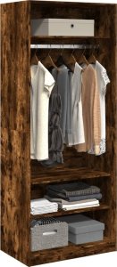 vidaXL Szafa, przydymiony dąb, 80x50x200 cm, materiał drewnopochodny 3