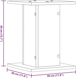 vidaXL Stojaki na rośliny, 2 szt., białe 30x30x40 cm 9