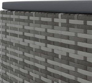 vidaXL 8-cz. zestaw wypoczynkowy do ogrodu, poduszki, rattan PE, szary 11