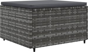 vidaXL 8-cz. zestaw wypoczynkowy do ogrodu, poduszki, rattan PE, szary 5