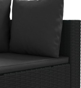 vidaXL 7-cz. zestaw wypoczynkowy do ogrodu, z poduszkami, czarny 7