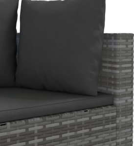 vidaXL 7-cz. zestaw wypoczynkowy do ogrodu, z poduszkami, szary 7