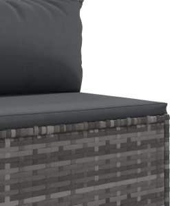 vidaXL 7-cz. zestaw wypoczynkowy do ogrodu, z poduszkami, szary 8