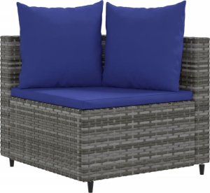 vidaXL 10-cz. zestaw wypoczynkowy do ogrodu, z poduszkami, szary 3