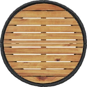 vidaXL Sofa ogrodowa, stolik i poduszki, okrągła, czarny rattan PE 9