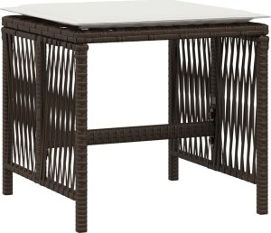 vidaXL Stołki ogrodowe z poduszkami, 4 szt., brązowe, 41x41x36 cm 4