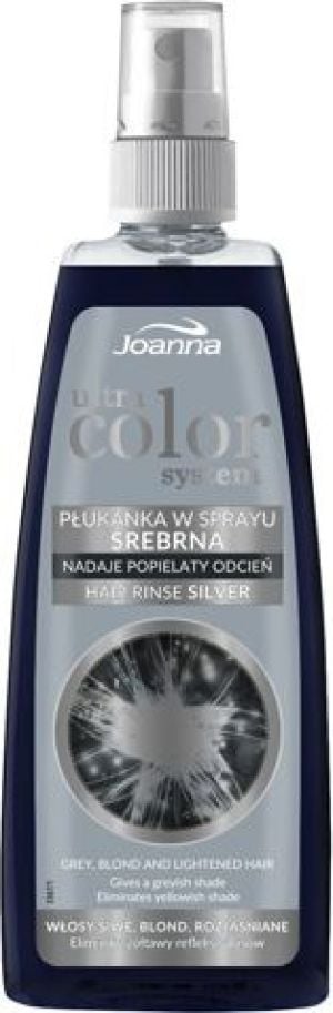 Joanna Ultra Color System Płukanka do włosów srebrna w sprayu 150ml 1