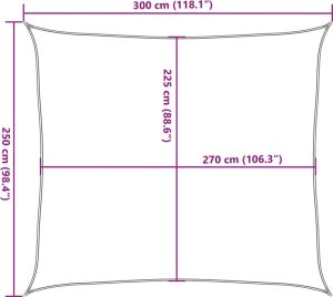 vidaXL Żagiel przeciwsłoneczny, 160 g/m, jasnoszary, 2,5x3 m, HDPE 10
