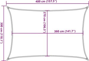 vidaXL Żagiel przeciwsłoneczny, 160 g/m, piaskowy, 3x4 m, HDPE 10