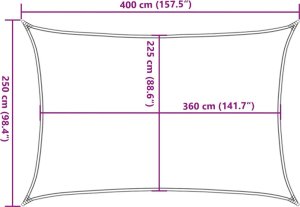 vidaXL Żagiel przeciwsłoneczny, 160 g/m, piaskowy, 2,5x4 m, HDPE 10