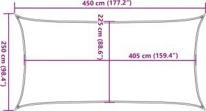 vidaXL Żagiel przeciwsłoneczny, 160 g/m, piaskowy, 2,5x4,5 m, HDPE 10