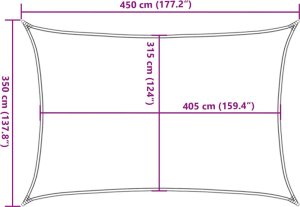vidaXL Żagiel przeciwsłoneczny, 160 g/m, piaskowy, 3,5x4,5 m, HDPE 10