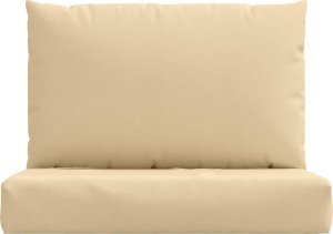 vidaXL Poduszki na sofę z palet, 2 szt., beżowy melanż, tkanina 4