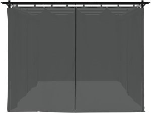 vidaXL Altana ogrodowa z zasłonami, antracytowa, 6x3 m, stal 5