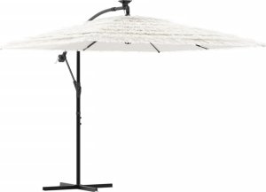 vidaXL Parasol ogrodowy na stalowym słupku, biały, 246x246x230 cm 2
